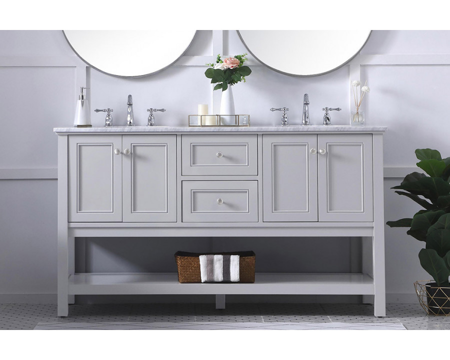 Elegant Bathroom Vanity - Gray, L 60" (VF27060GR)