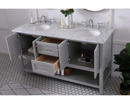 Elegant Bathroom Vanity - Gray, L 60" (VF27060GR)