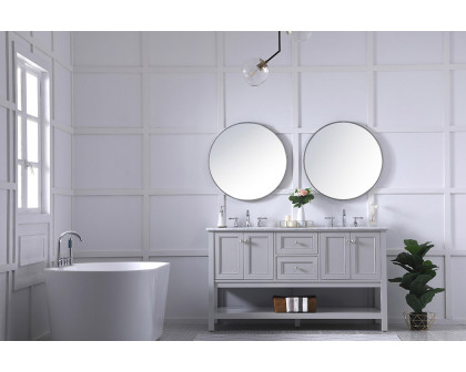 Elegant Bathroom Vanity - Gray, L 60" (VF27060GR)