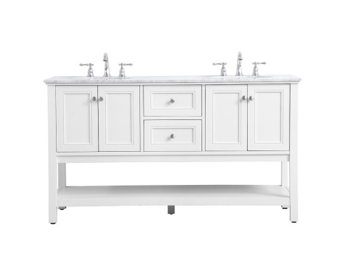 Elegant Bathroom Vanity - White, L 60" (VF27060WH)