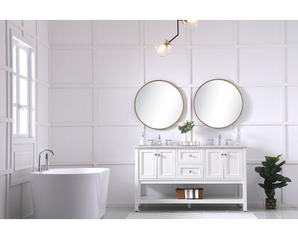 Elegant Bathroom Vanity - White, L 60" (VF27060WH)