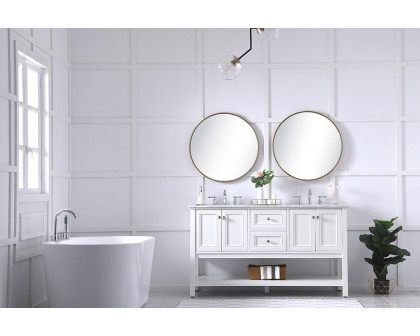 Elegant Bathroom Vanity - White, L 60" (VF27060WH)