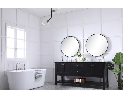 Elegant Bathroom Vanity - Black, L 72" (VF27072BK)