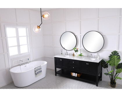 Elegant Bathroom Vanity - Black, L 72" (VF27072BK)