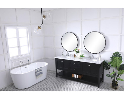 Elegant Bathroom Vanity - Black, L 72" (VF27072BK)