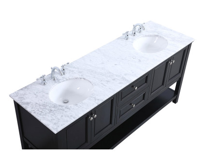 Elegant Bathroom Vanity - Black, L 72" (VF27072BK)