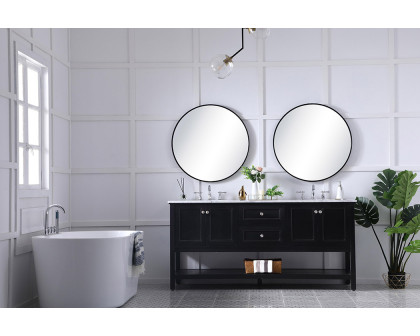 Elegant Bathroom Vanity - Black, L 72" (VF27072BK)