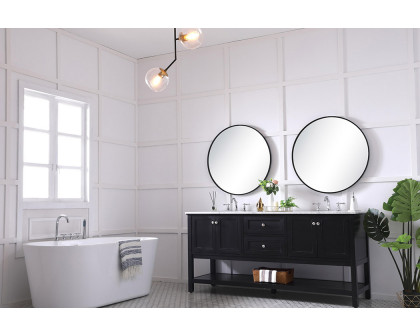 Elegant Bathroom Vanity - Black, L 72" (VF27072BK)