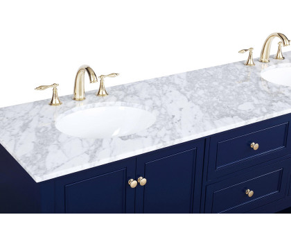 Elegant Bathroom Vanity - Blue, L 72" (VF27072DBL)