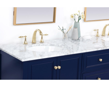 Elegant Bathroom Vanity - Blue, L 72" (VF27072DBL)