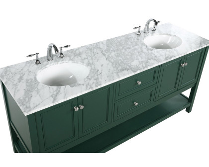 Elegant Bathroom Vanity - Green, L 72" (VF27072DGN)