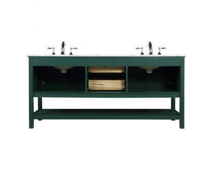 Elegant Bathroom Vanity - Green, L 72" (VF27072DGN)