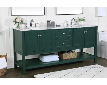 Elegant Bathroom Vanity - Green, L 72" (VF27072DGN)