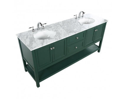 Elegant Bathroom Vanity - Green, L 72" (VF27072DGN)