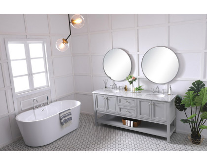 Elegant Bathroom Vanity - Gray, L 72" (VF27072GR)