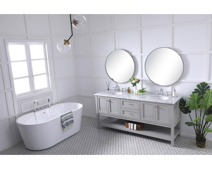 Elegant Bathroom Vanity - Gray, L 72" (VF27072GR)