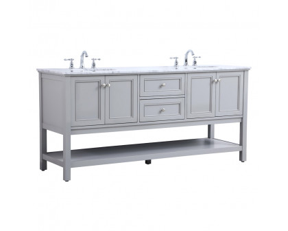 Elegant Bathroom Vanity - Gray, L 72" (VF27072GR)