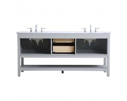 Elegant Bathroom Vanity - Gray, L 72" (VF27072GR)