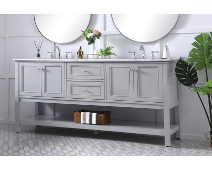 Elegant Bathroom Vanity - Gray, L 72" (VF27072GR)