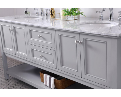 Elegant Bathroom Vanity - Gray, L 72" (VF27072GR)