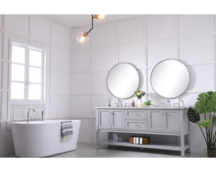 Elegant Bathroom Vanity - Gray, L 72" (VF27072GR)