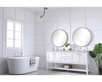 Elegant Bathroom Vanity - White, L 72" (VF27072WH)