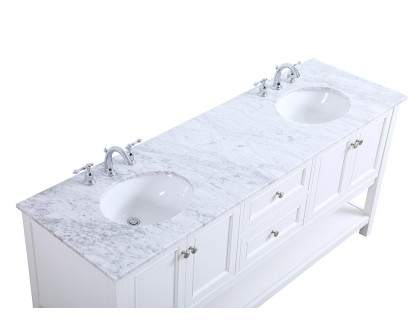 Elegant Bathroom Vanity - White, L 72" (VF27072WH)