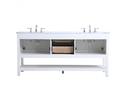 Elegant Bathroom Vanity - White, L 72" (VF27072WH)