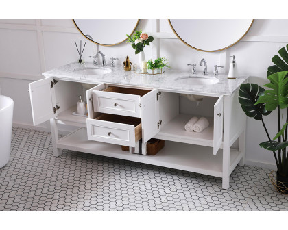 Elegant Bathroom Vanity - White, L 72" (VF27072WH)