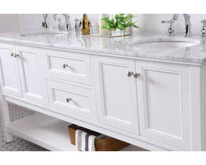 Elegant Bathroom Vanity - White, L 72" (VF27072WH)