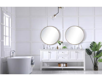 Elegant Bathroom Vanity - White, L 72" (VF27072WH)