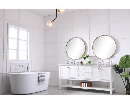 Elegant Bathroom Vanity - White, L 72" (VF27072WH)