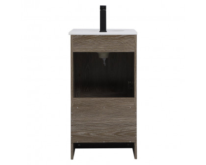 Elegant Bathroom Vanity - Weathered oak (VF2818WO)