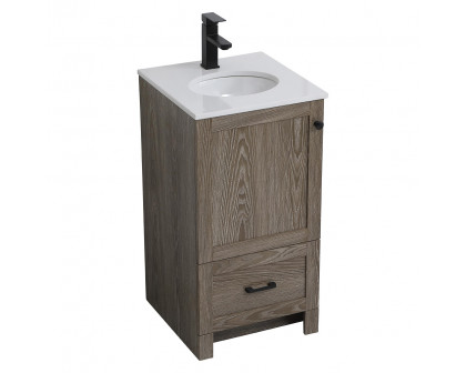 Elegant Bathroom Vanity - Weathered oak (VF2818WO)