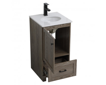 Elegant Bathroom Vanity - Weathered oak (VF2818WO)