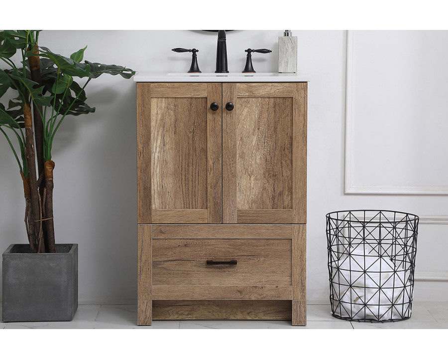 Elegant Bathroom Vanity - Natural Oak (VF2824NT)