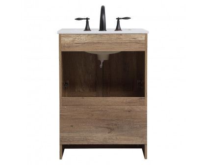 Elegant Bathroom Vanity - Natural Oak (VF2824NT)