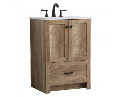 Elegant Bathroom Vanity - Natural Oak (VF2824NT)