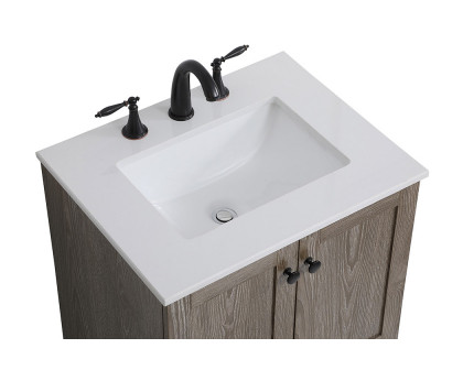 Elegant Bathroom Vanity - Weathered oak (VF2824WO)