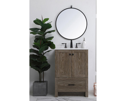 Elegant Bathroom Vanity - Weathered oak (VF2824WO)