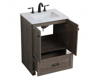 Elegant Bathroom Vanity - Weathered oak (VF2824WO)