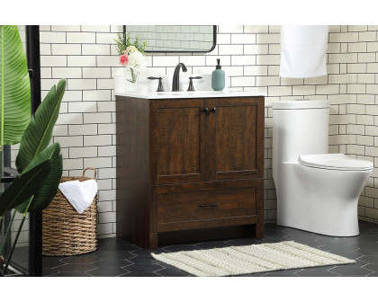 Elegant Bathroom Vanity - Espresso (VF2830EX-BS)