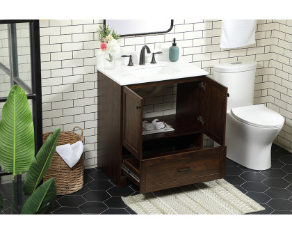 Elegant Bathroom Vanity - Espresso (VF2830EX-BS)