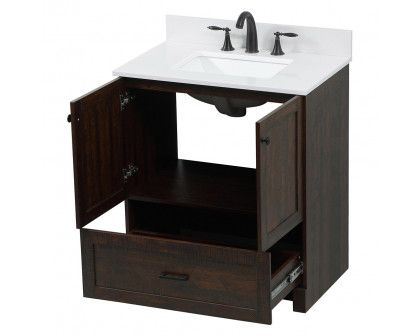 Elegant Bathroom Vanity - Espresso (VF2830EX-BS)