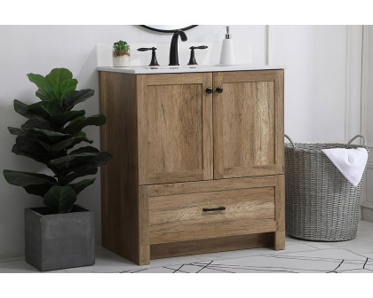 Elegant Bathroom Vanity - Natural Oak (VF2830NT-BS)