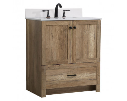 Elegant Bathroom Vanity - Natural Oak (VF2830NT-BS)