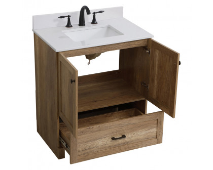 Elegant Bathroom Vanity - Natural Oak (VF2830NT-BS)