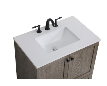 Elegant Bathroom Vanity - Weathered oak (VF2830WO)