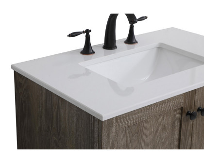 Elegant Bathroom Vanity - Weathered oak (VF2830WO)