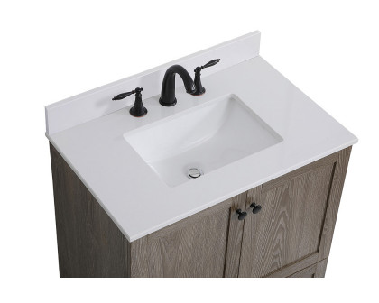 Elegant Bathroom Vanity - Weathered oak (VF2830WO-BS)